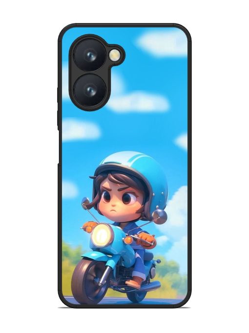 Little Rider Glossy Soft Edge Case for Realme C33 Chachhi