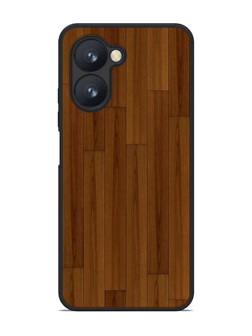 Warm Woodgrain Glossy Soft Edge Case for Realme C33 Chachhi