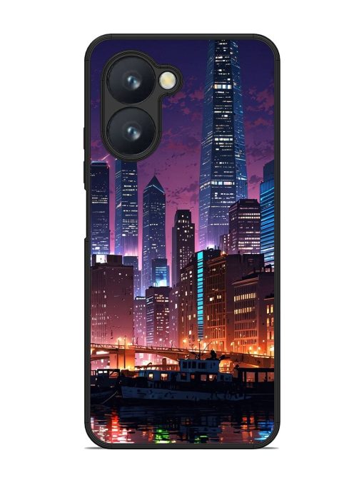 Neon Nightscape Glossy Soft Edge Case for Realme C33 Chachhi