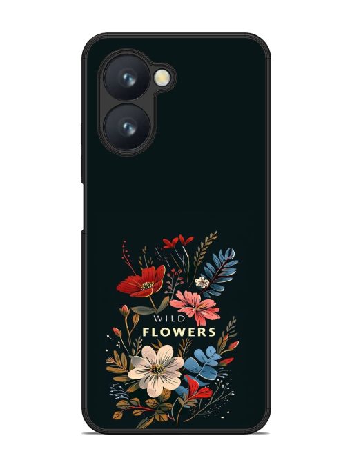 Dark Floral Glossy Soft Edge Case for Realme C33 Chachhi