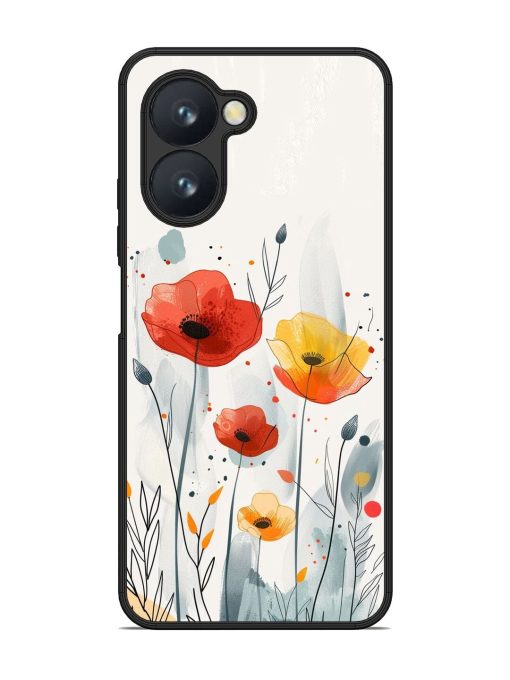 Poppy Fields Glossy Soft Edge Case for Realme C33 Chachhi