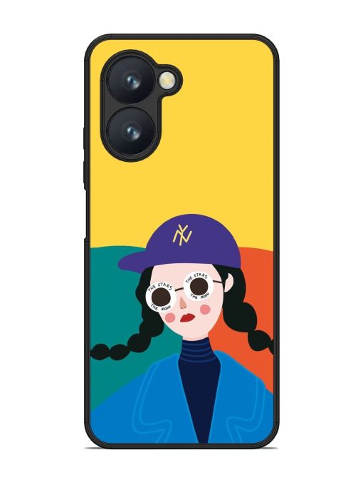 Starry-Eyed Girl Glossy Soft Edge Case for Realme C33 Chachhi