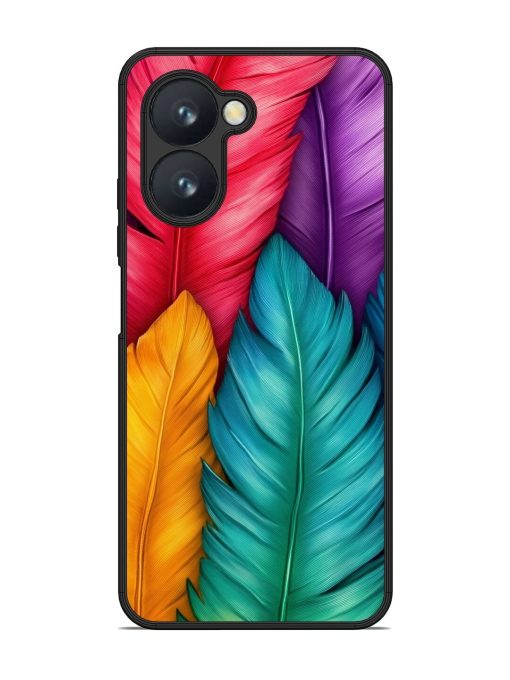 Rainbow Feathers Glossy Soft Edge Case for Realme C33 Chachhi