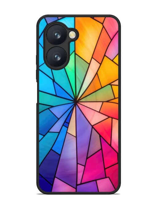 Stained Glass Kaleidoscope Of Colors Glossy Soft Edge Case for Realme C33 Chachhi