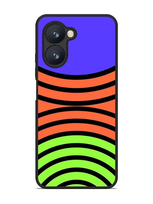 Psychedelic Stripe Symphony Glossy Soft Edge Case for Realme C33 Chachhi