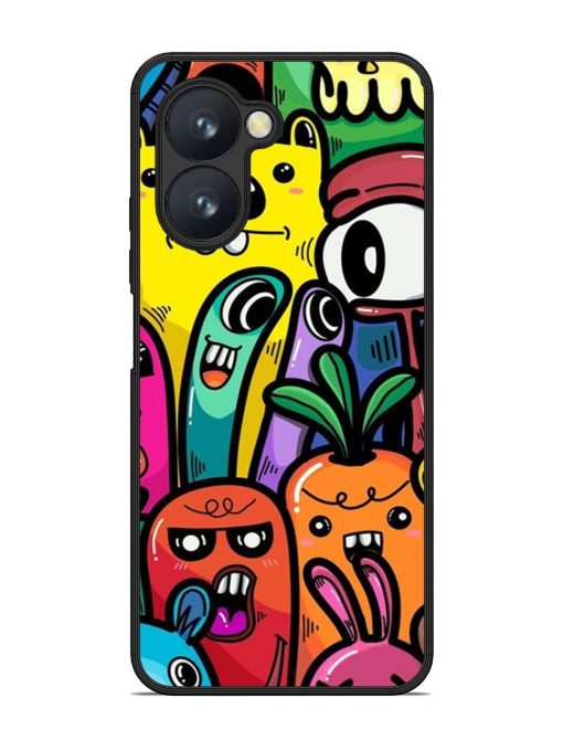 Whimsical Doodle Chaos Glossy Soft Edge Case for Realme C33 Chachhi