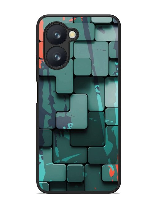 Abstract Geometric Mosaic Glossy Soft Edge Case for Realme C33 Chachhi