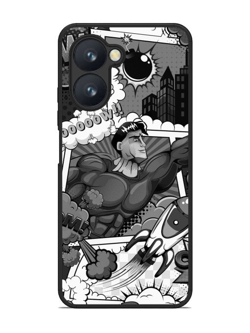 Comic Book Chaos Glossy Soft Edge Case for Realme C33 Chachhi