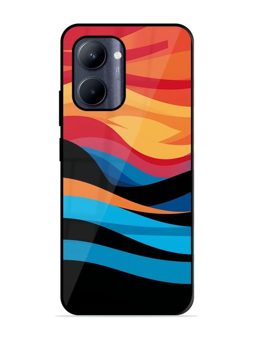 Blazing Currents Glossy Soft Edge Case for Realme C33 (2023) Chachhi