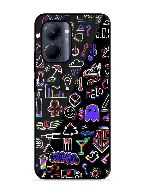 Neon Doodle Glossy Soft Edge Case for Realme C33 (2023) Chachhi