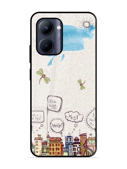 Doodle City Glossy Soft Edge Case for Realme C33 (2023) Chachhi