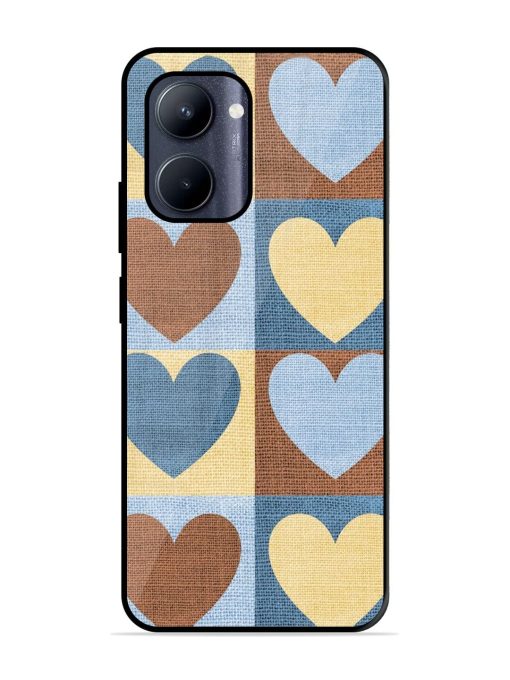 Hearts On Canvas Glossy Soft Edge Case for Realme C33 (2023) Chachhi