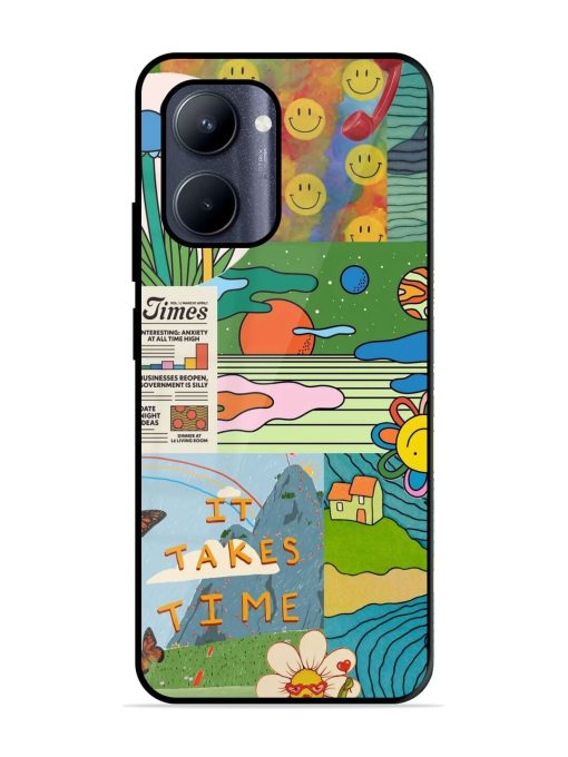 Groovy Vibes Glossy Soft Edge Case for Realme C33 (2023) Chachhi