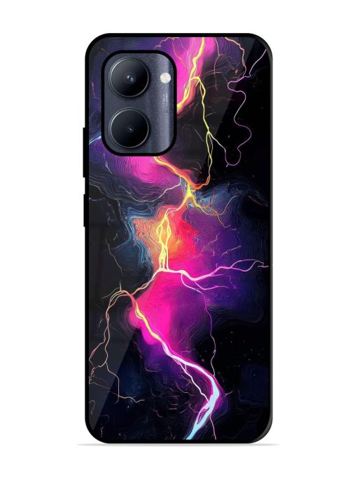 Electric Dreams Glossy Soft Edge Case for Realme C33 (2023) Chachhi