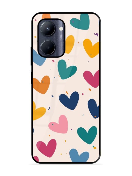 Rainbow Hearts Glossy Soft Edge Case for Realme C33 (2023) Chachhi