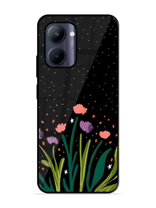 Midnight Bloom Glossy Soft Edge Case for Realme C33 (2023) Chachhi