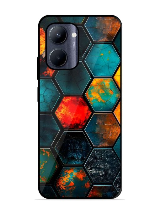 Hexagon Hive Glossy Soft Edge Case for Realme C33 (2023) Chachhi