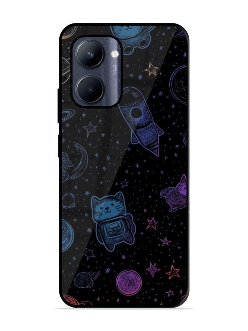 Cosmic Cat Chaos Glossy Soft Edge Case for Realme C33 (2023) Chachhi