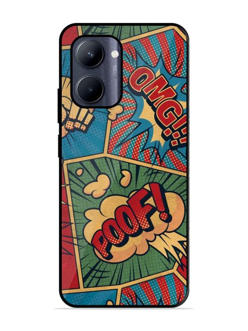 Comic Book Chaos Glossy Soft Edge Case for Realme C33 (2023) Chachhi