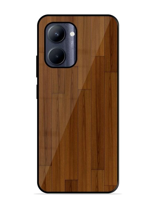 Warm Woodgrain Glossy Soft Edge Case for Realme C33 (2023) Chachhi