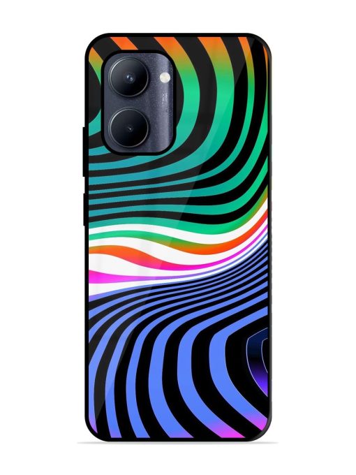 Psychedelic Waves Glossy Soft Edge Case for Realme C33 (2023) Chachhi