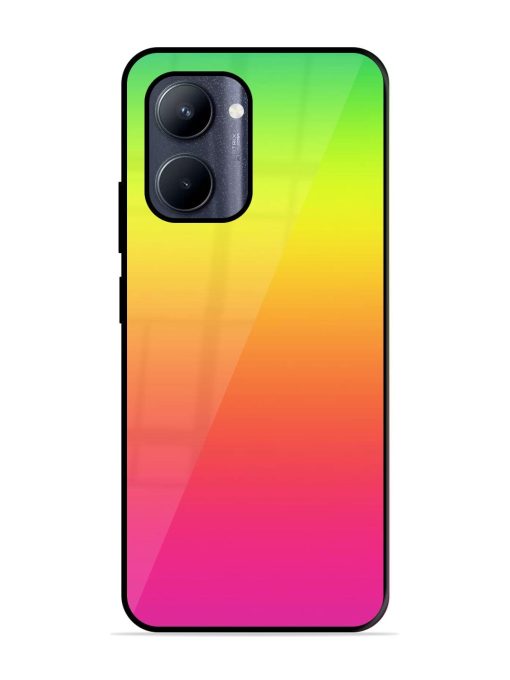 Rainbow Gradient Glossy Soft Edge Case for Realme C33 (2023) Chachhi