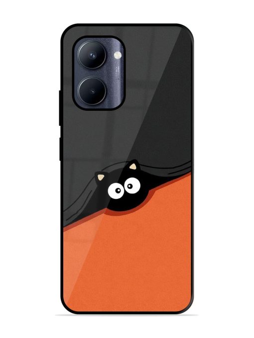 Peek-A-Boo Kitty Glossy Soft Edge Case for Realme C33 (2023) Chachhi