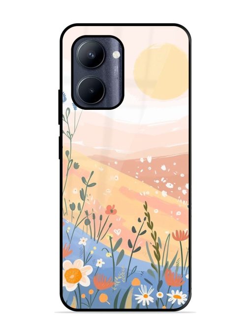 Golden Hour Blooms Glossy Soft Edge Case for Realme C33 (2023)