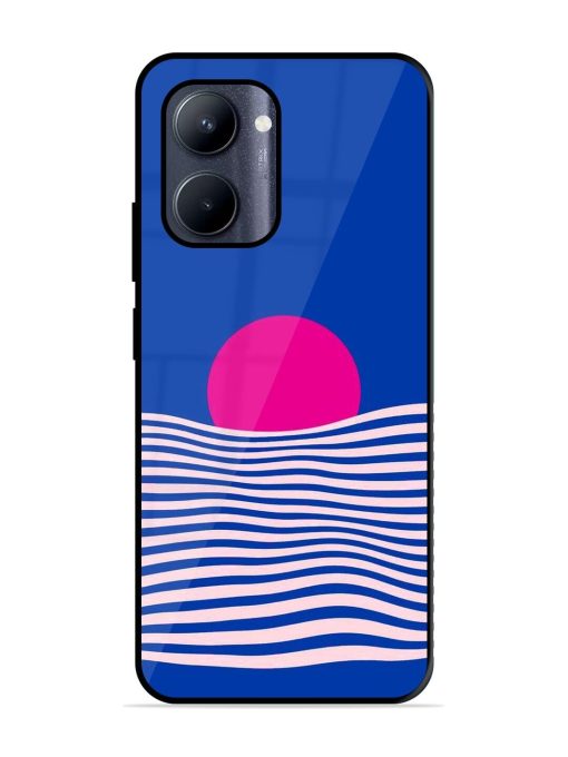 Pink Sunset Over Blue Waves Glossy Soft Edge Case for Realme C33 (2023) Chachhi