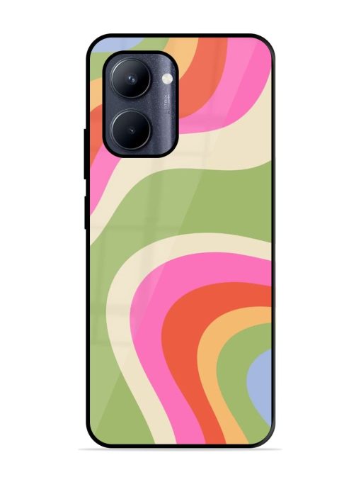 Wavy Rainbow Wonderland Glossy Soft Edge Case for Realme C33 (2023) Chachhi