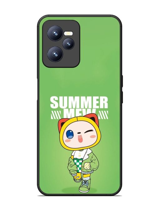 Purrfect Summer Glossy Soft Edge Case for Realme C35 Chachhi