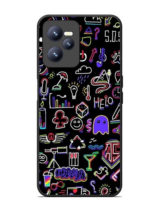 Neon Doodle Glossy Soft Edge Case for Realme C35 Chachhi