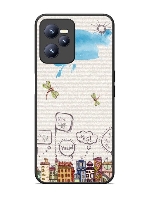 Doodle City Glossy Soft Edge Case for Realme C35 Chachhi