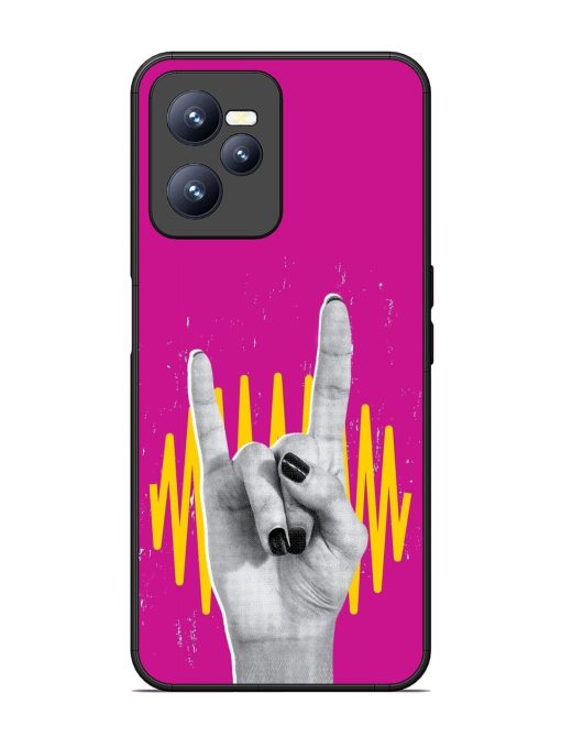 Rock Hand Glossy Soft Edge Case for Realme C35 Chachhi