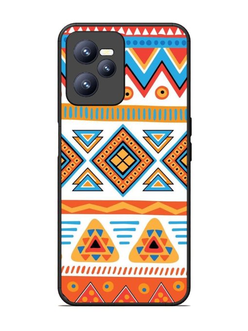 Vibrant Tribal Pattern Glossy Soft Edge Case for Realme C35 Chachhi