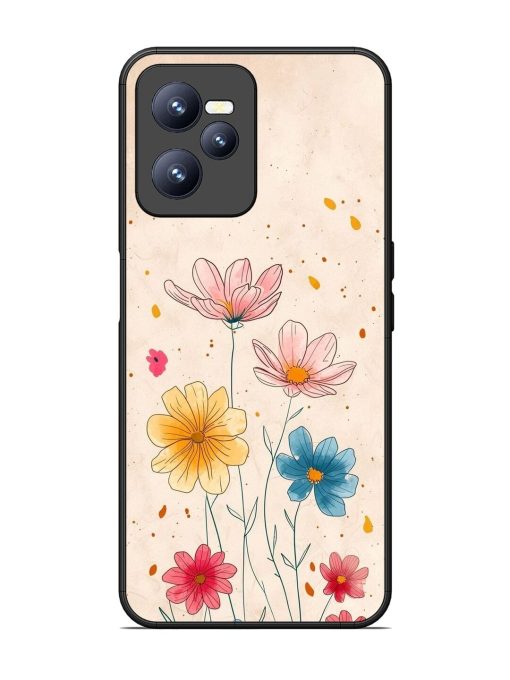 Delicate Bloom Glossy Soft Edge Case for Realme C35 Chachhi