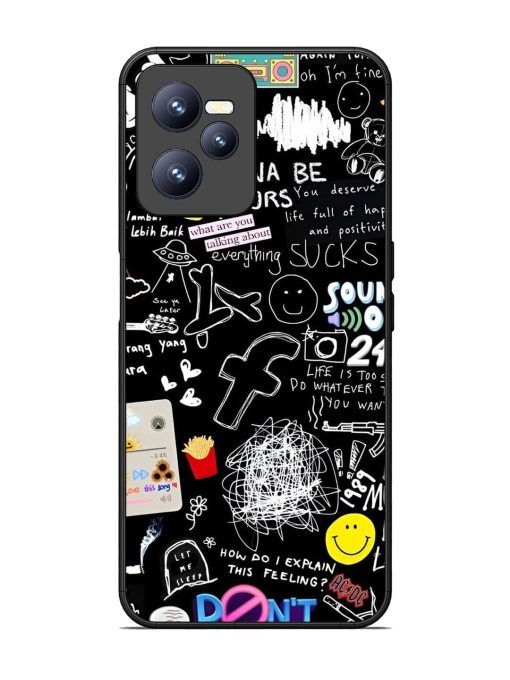 Doodle Diary Glossy Soft Edge Case for Realme C35 Chachhi