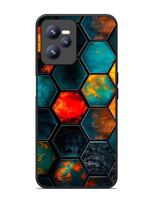 Hexagon Hive Glossy Soft Edge Case for Realme C35 Chachhi