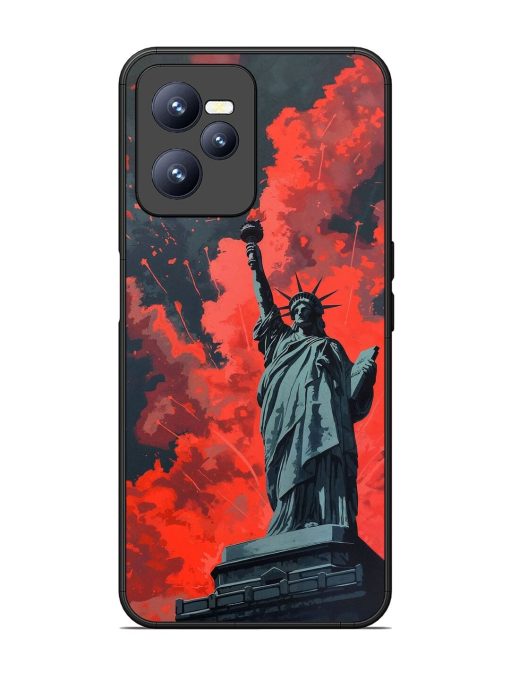 Lady Liberty'S Firework Finale Glossy Soft Edge Case for Realme C35 Chachhi