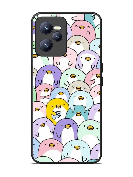 Penguin Party Glossy Soft Edge Case for Realme C35 Chachhi