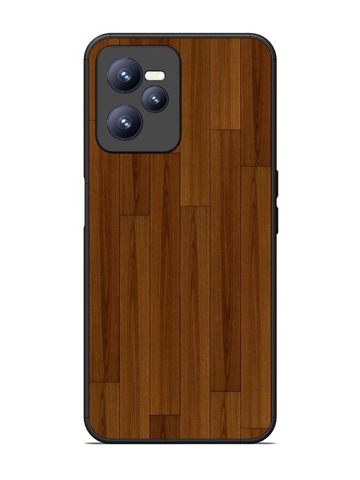 Warm Woodgrain Glossy Soft Edge Case for Realme C35 Chachhi