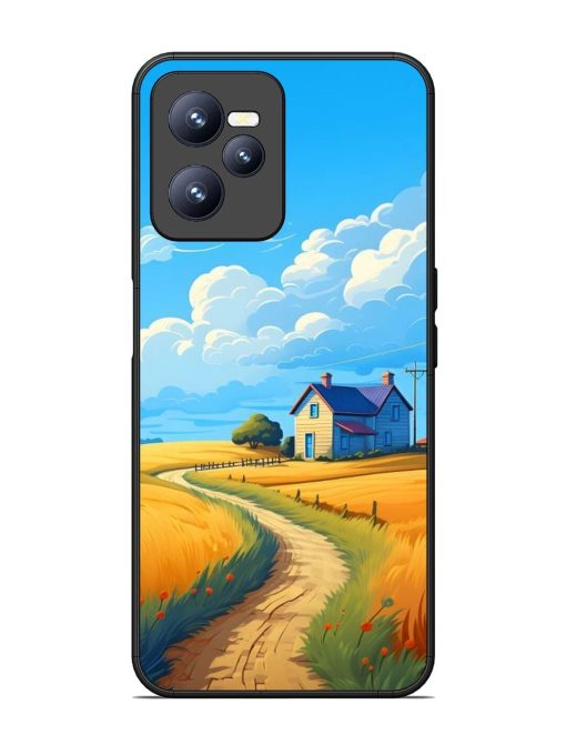 Countryside Cottage Glossy Soft Edge Case for Realme C35 Chachhi