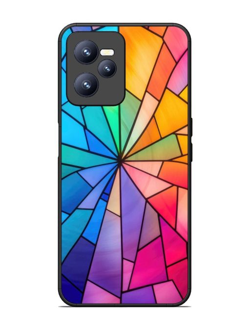 Stained Glass Kaleidoscope Of Colors Glossy Soft Edge Case for Realme C35 Chachhi