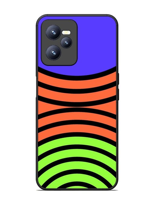 Psychedelic Stripe Symphony Glossy Soft Edge Case for Realme C35 Chachhi