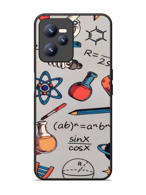 Science Doodle Delight Glossy Soft Edge Case for Realme C35 Chachhi