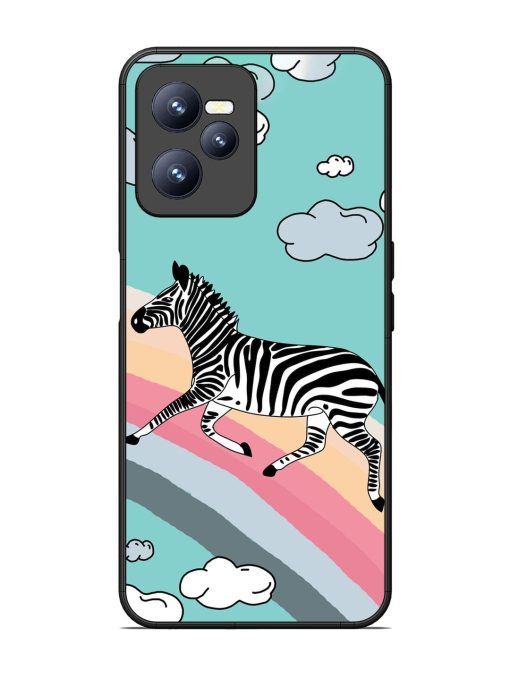 Zebra On A Rainbow Glossy Soft Edge Case for Realme C35 Chachhi