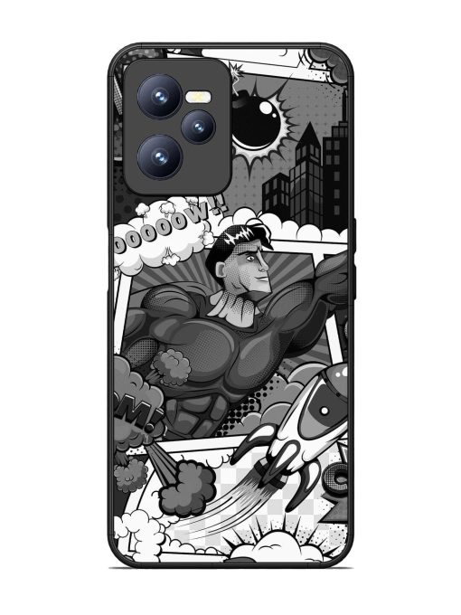 Comic Book Chaos Glossy Soft Edge Case for Realme C35 Chachhi