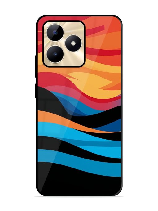 Blazing Currents Glossy Soft Edge Case for Realme C53 Chachhi