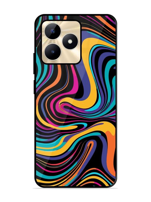 Psychedelic Swirl Glossy Soft Edge Case for Realme C53 Chachhi