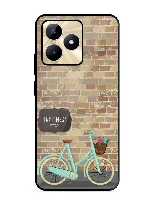 Pedaling Towards Happiness Glossy Soft Edge Case for Realme C53 Chachhi